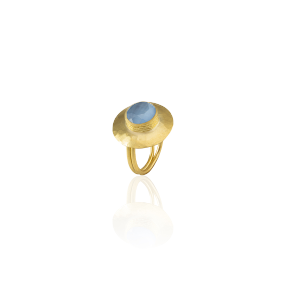 R12 Gold Plated Women's Ring - 100% Handcrafted Special Design