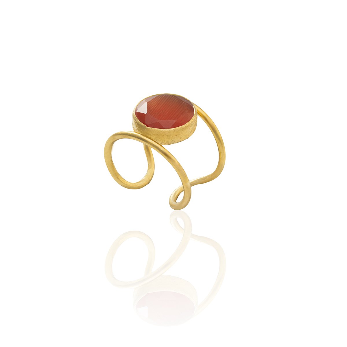 R13 vergoldeter Damenring – 100 % handgefertigt, besonderes Design