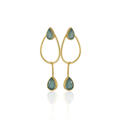 E75 22k Gold Plated Women's Earring - 100% Handcrafted Special Design