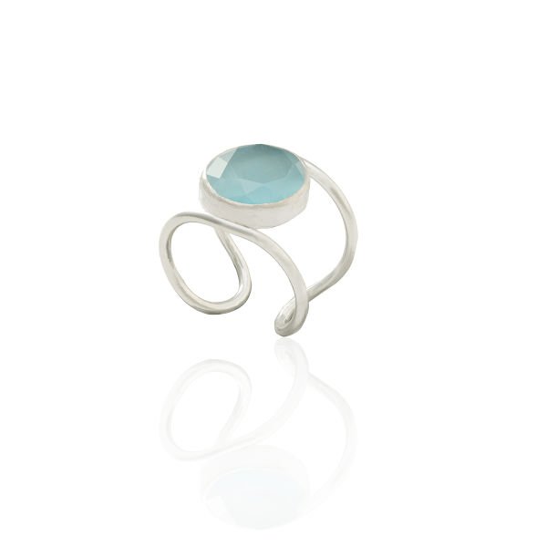 Anello da donna placcato in argento R15 - Design speciale realizzato a mano al 100%.