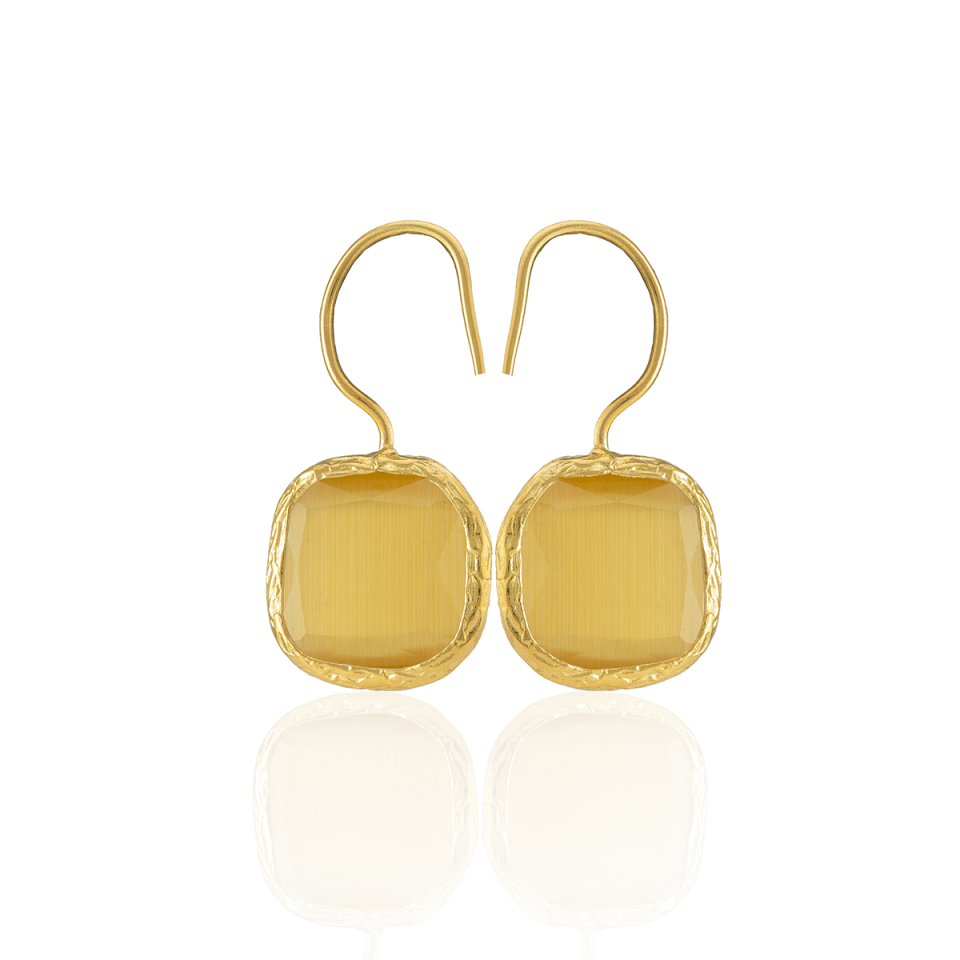 E04 22k Gold Plated Women's Earrings - 100% Handcrafted Special Design