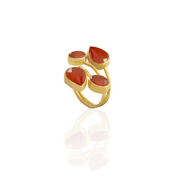 R32 Gold Plated Women's Ring - 100% Handcrafted Special Design