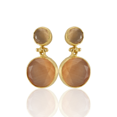 E63 22k Gold Plated Women's Earring - 100% Handcrafted Special Design