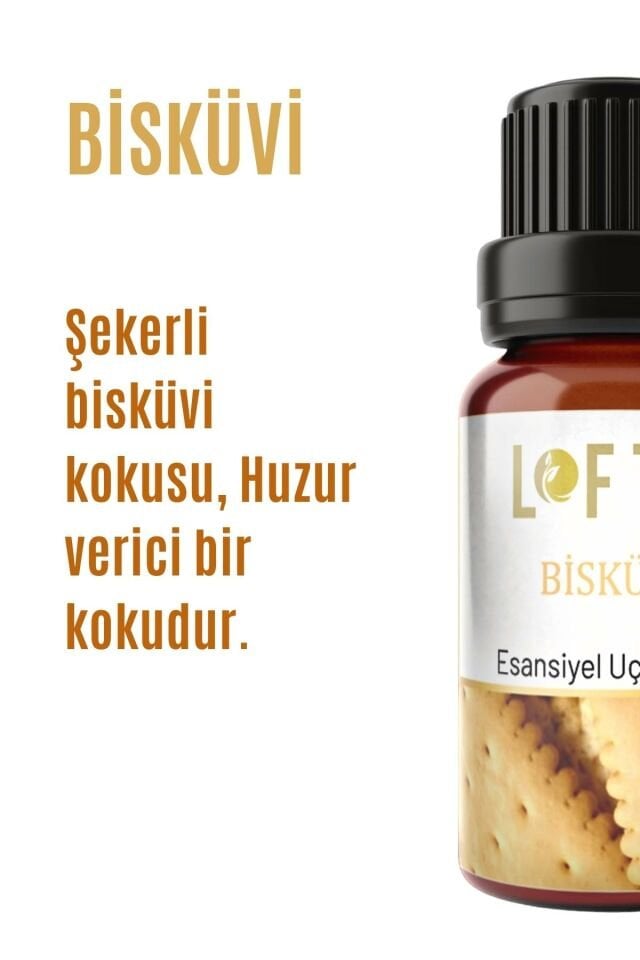 Bisküvi Uçucu Yağ Buhurdanlık Esansı Oda Kokusu Uçucu Esansiyel Yağ Buhur Yağı 10ML