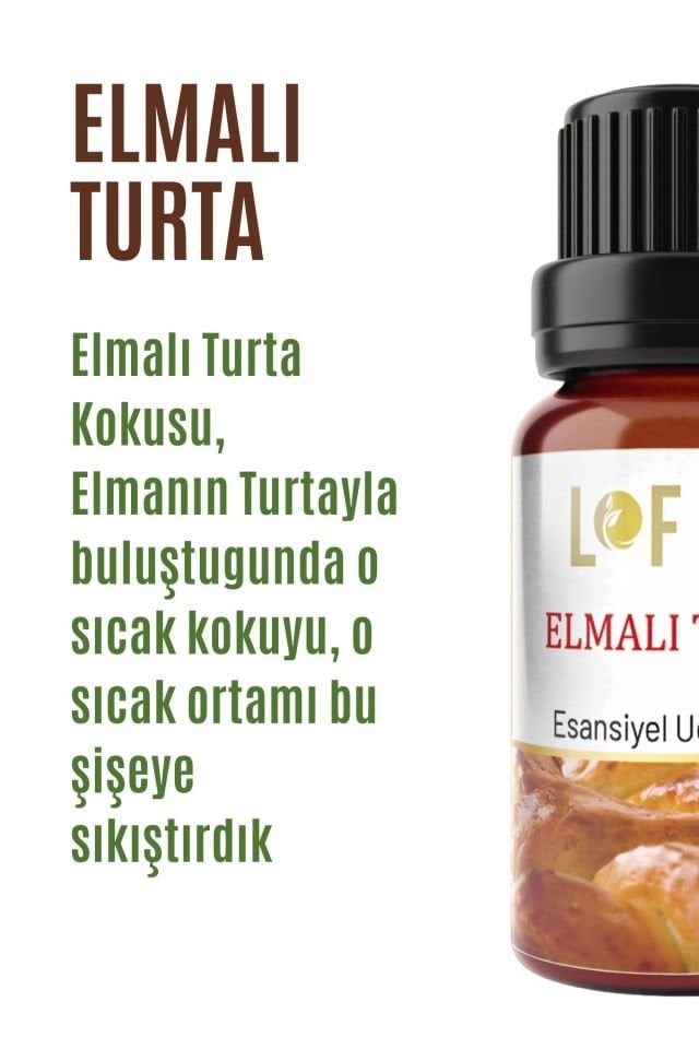 Elmalı Turta Uçucu Yağ Buhurdanlık Esansı Oda Kokusu Uçucu Esansiyel Yağ Buhur Yağı 10ML