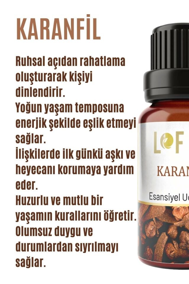 Karanfil Uçucu Yağ Buhurdanlık Esansı Oda Kokusu Uçucu Esansiyel Yağ Buhur Yağı 10ML