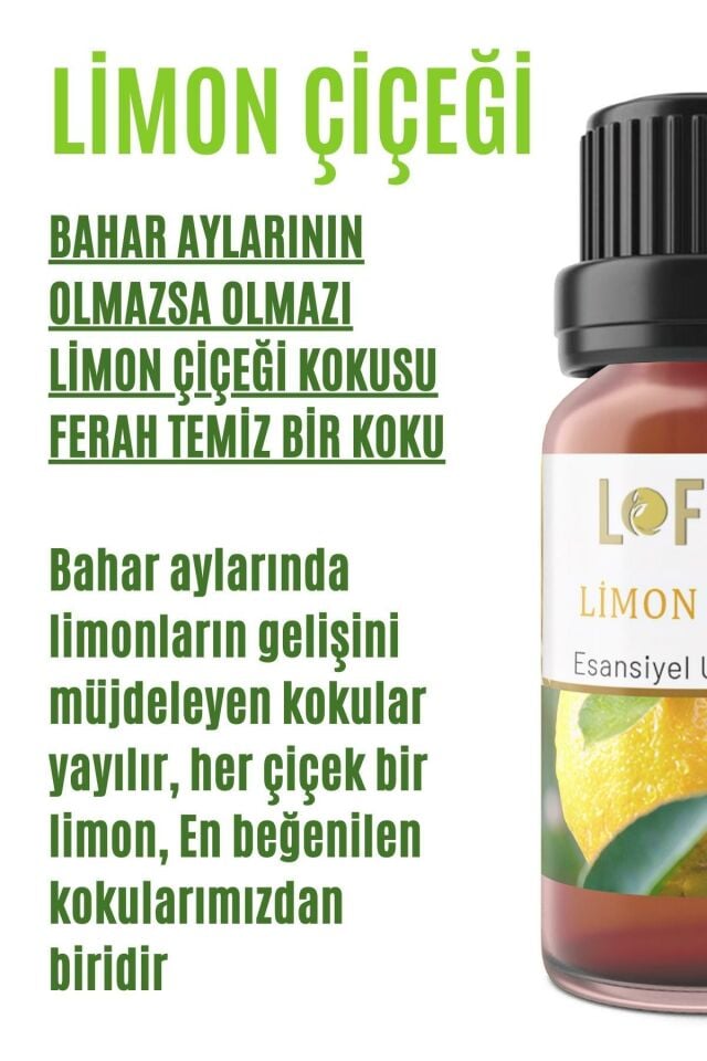 Limon Çiçeği Uçucu Yağ Buhurdanlık Esansı Oda Kokusu Esansiyel Yağ Buhur Yağı 10ML