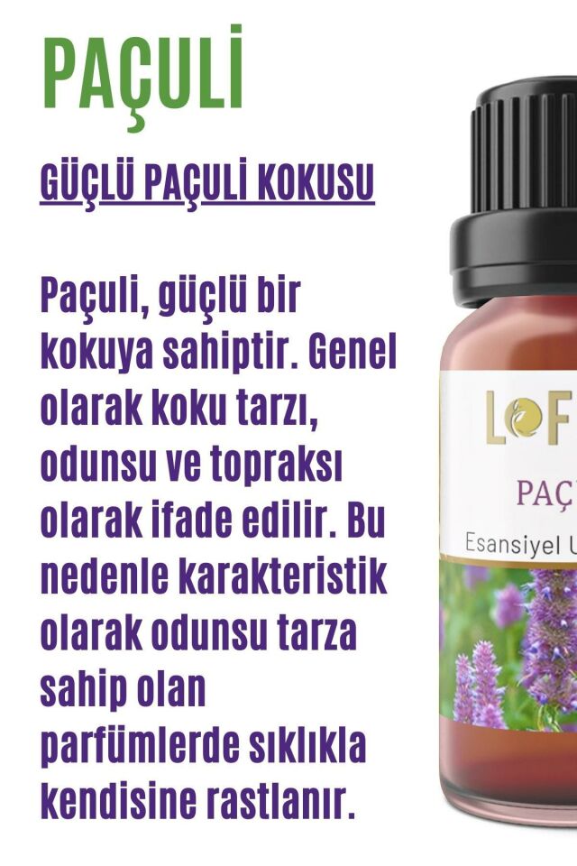 Paçuli Uçucu Yağ Buhurdanlık Esansı Oda Kokusu Esansiyel Yağ Buhur Yağı 30ML