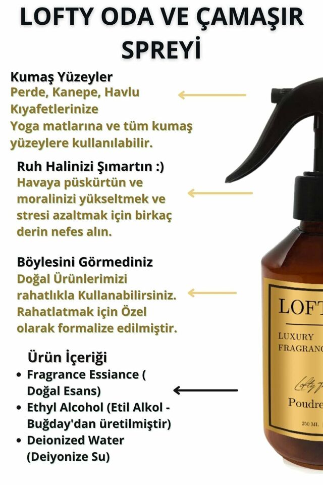 Japon Kirazı Oda ve Çamaşır Spreyi Oda Parfümü, Oda Kokusu, Koku Giderici 250ML