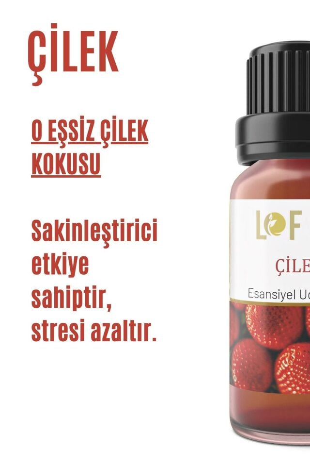 Çilek Uçucu Yağ Buhurdanlık Esansı Oda Kokusu Uçucu Esansiyel Yağ Buhur Yağı 10ML