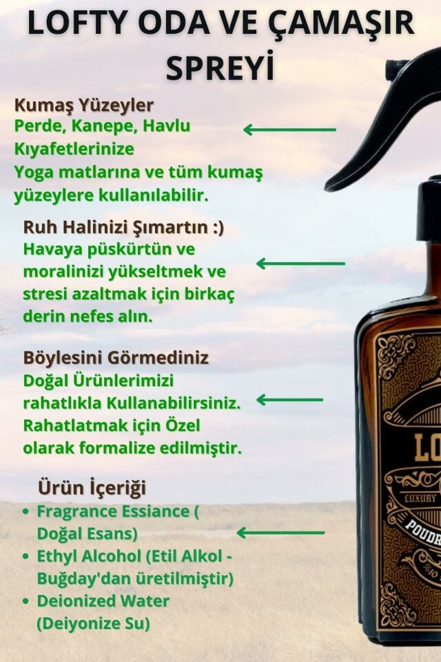 Lavanta Extra Cam Şişe Oda Ve Çamaşır Spreyi Vegan Içerik / Oda Parfümü / Oda Kokusu Lüx / Lavander