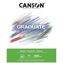 Canson Çizim Bloğu Graduate Dessın Beyaz 30 Syf A3 160 GR - 5Adet - PKT