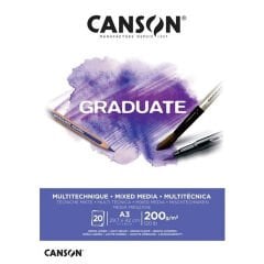 Canson Çizim Bloğu Graduate Mıx Medıa Beyaz 20 Syf A3 200 GR