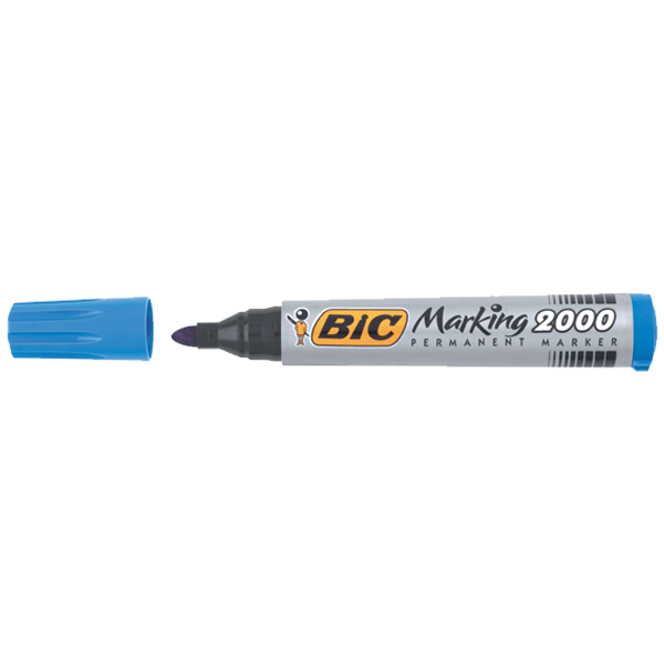 Bic Markör Permanent 1.7 MM Yuvarlak Uçlu Mavi 2000 06 - 12Adet - PKT