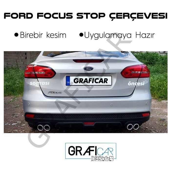 Ford Focus MK3 Stop Çerçeve Sticker