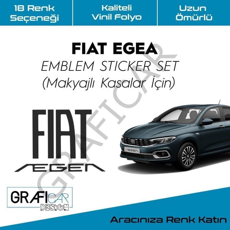 Fiat Egea Emblem Sticker Set