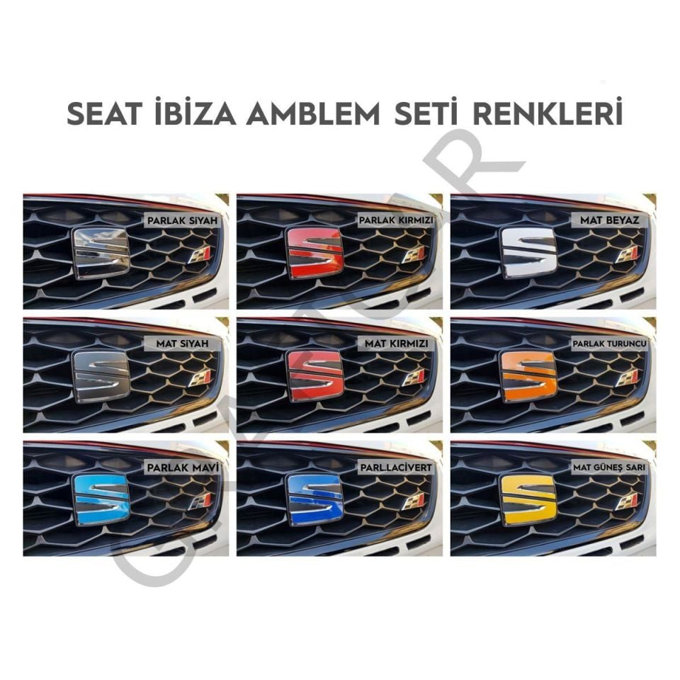 Seat Ibiza MK4 Amblem Sticker Set