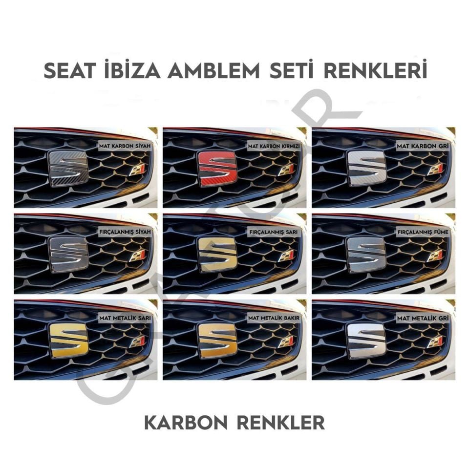 Seat Ibiza MK4 Emblem Sticker Set