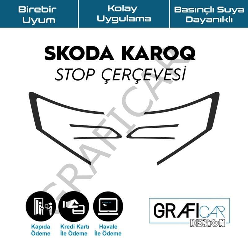 Skoda Karoq Stop Çerçeve Sticker