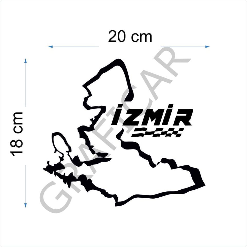 Harita Yarış Pisti Görünüm Sticker/İstanbul-İzmir-Kars-Mersin