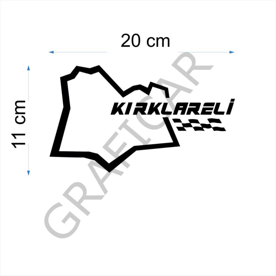 Harita Yarış Pisti Görünüm Sticker/Kastamonu-Kayseri-Kırklareli-Kırşehir