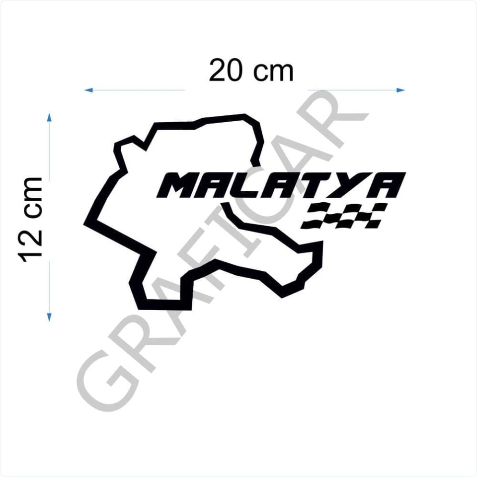 Harita Yarış Pisti Görünüm Sticker/Kocaeli-Konya-Kütahya-Malatya