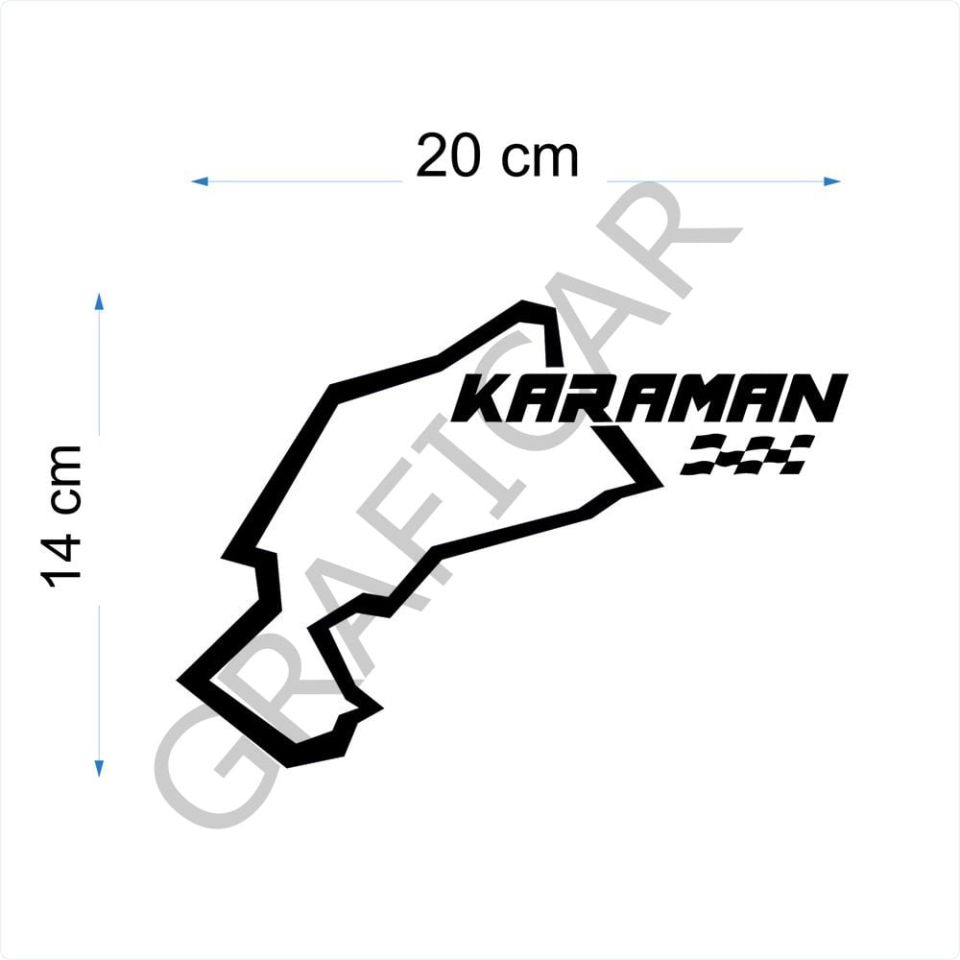 Harita Yarış Pisti Görünüm Sticker / Batman-Bayburt-Karaman-Kırıkkale