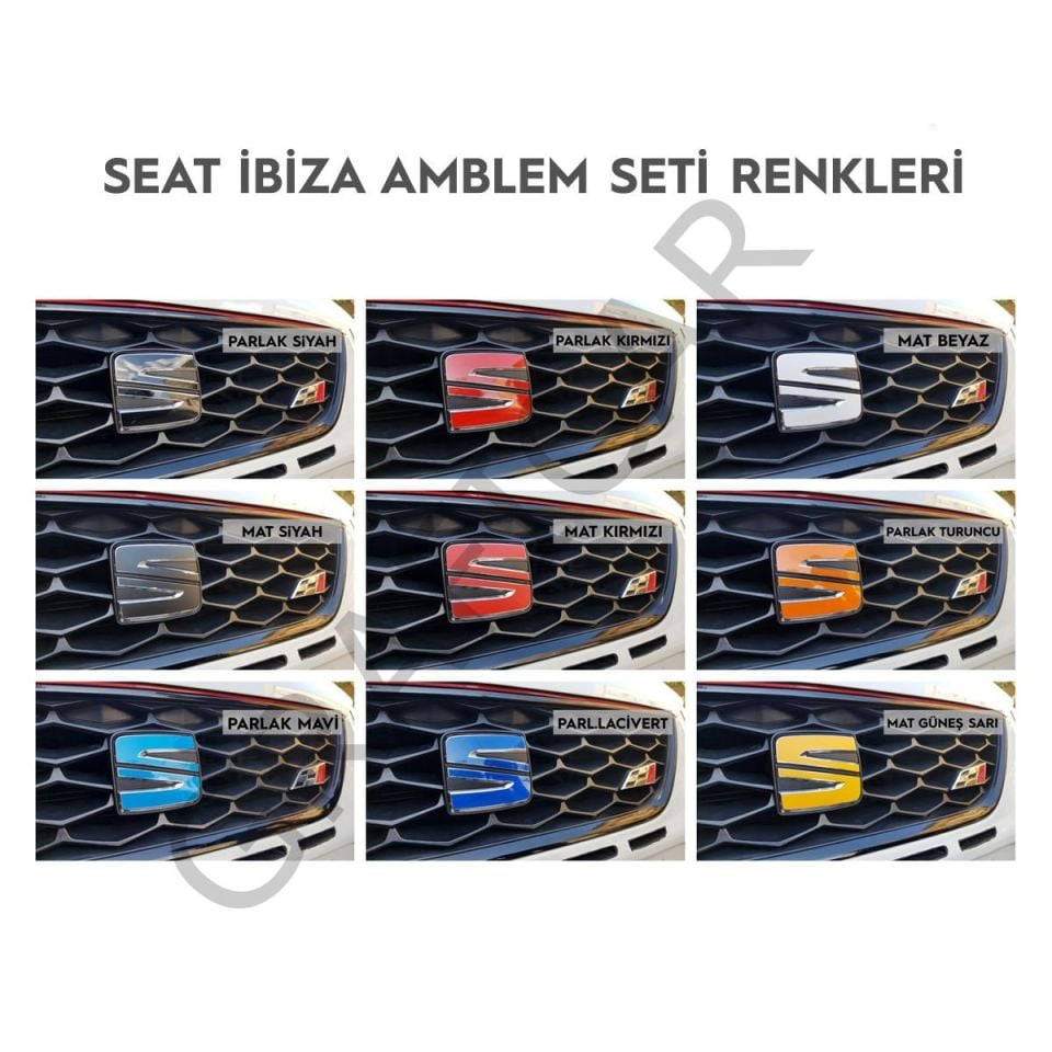 Seat Ibiza MK5 Emblem Sticker Set