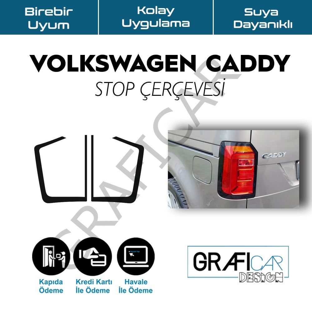 Volkswagen Caddy Stop Çerçeve Sticker