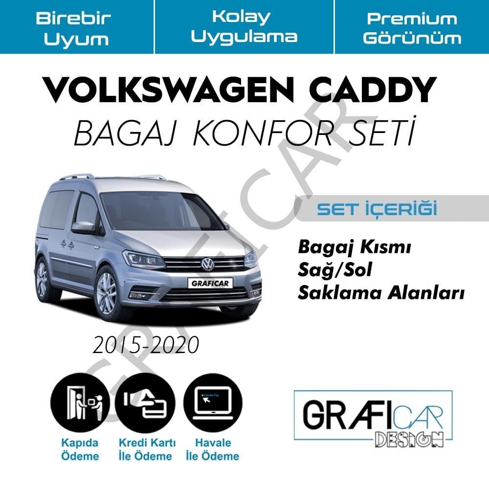 Volkswagen Caddy Uyumlu ''BAGAJ'' Konfor Set / 2015-2020
