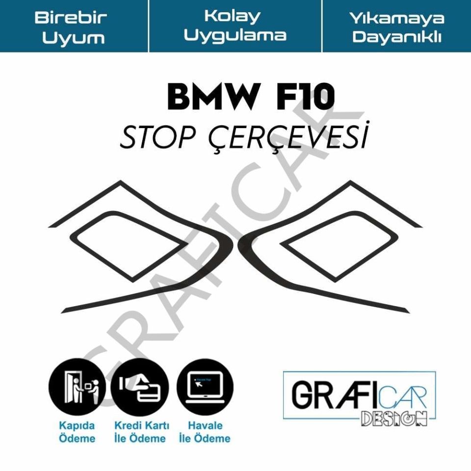 BMW F10 Stop Çerçeve Sticker