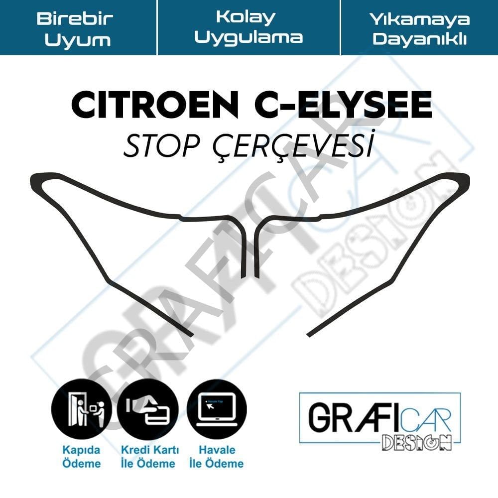 Citroen C-Elysee Stop Çerçeve Sticker