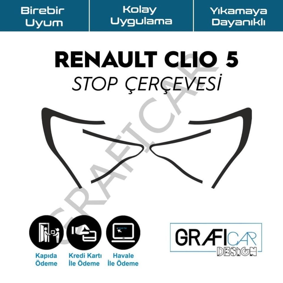 Renault Clio 5 Stop Çerçeve Sticker