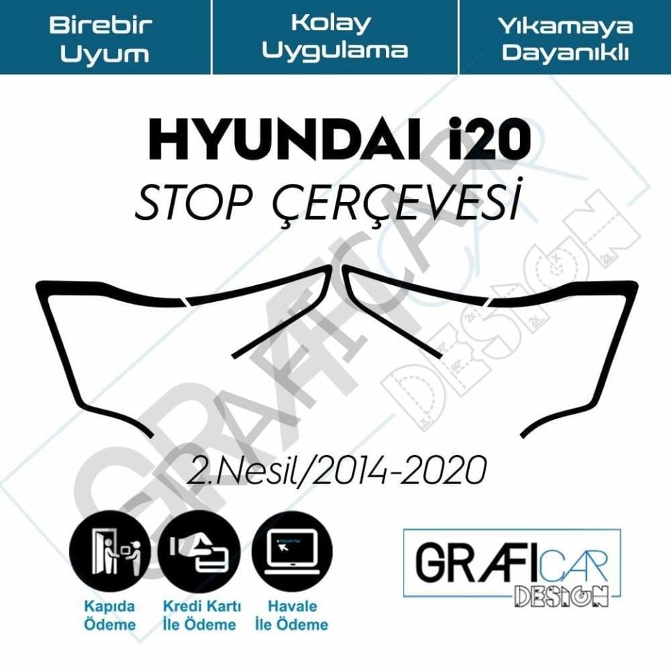 Hyundai i20 Stop Çerçeve Sticker