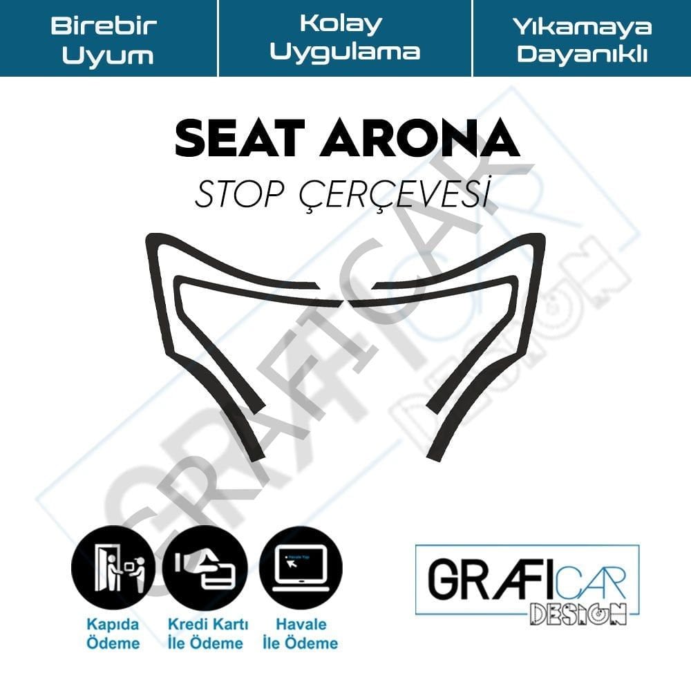 Seat Arona Stop Çerçeve Sticker