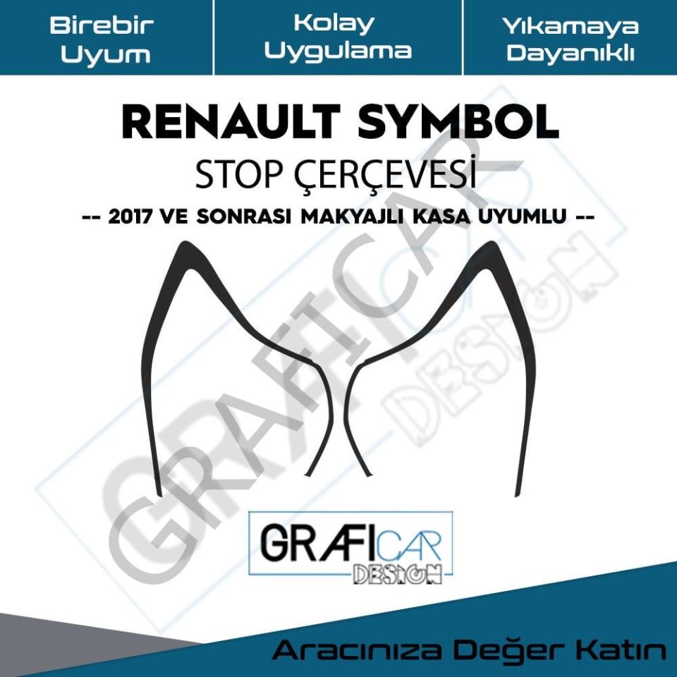 Renault Symbol Stop Çerçeve Sticker