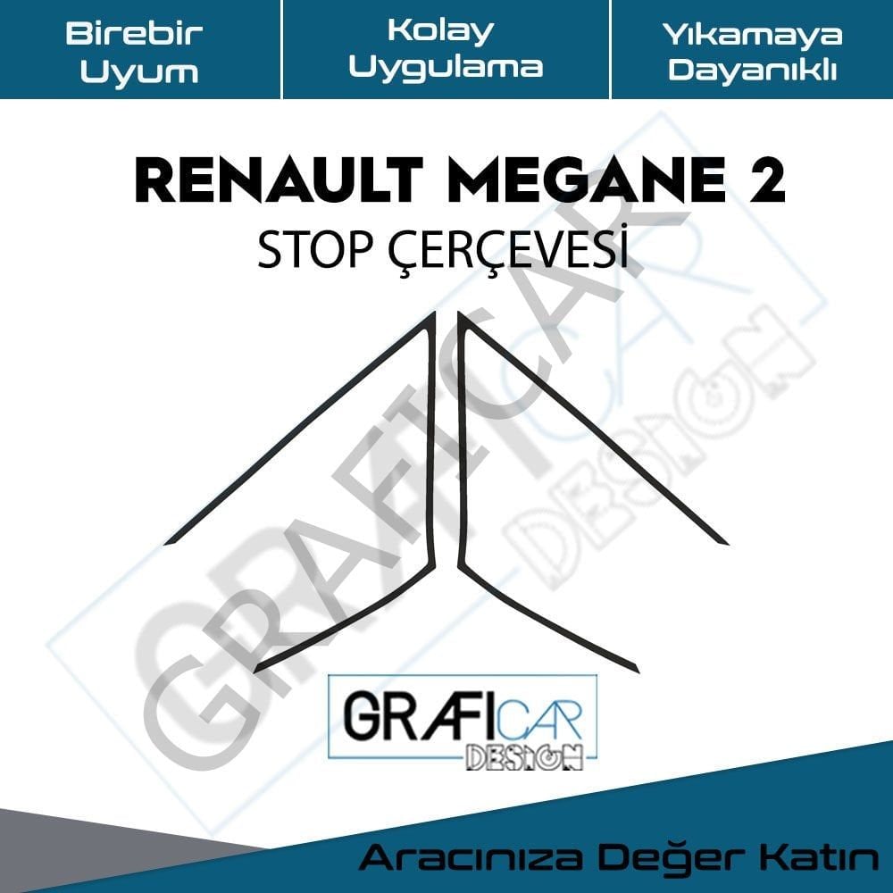 Renault Megane 2 Stop Çerçeve Sticker