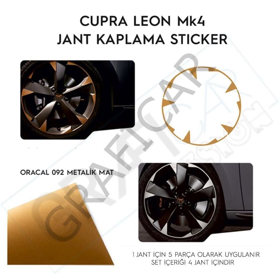 For Cupra Leon MK4 Rim Covering Sticker Set