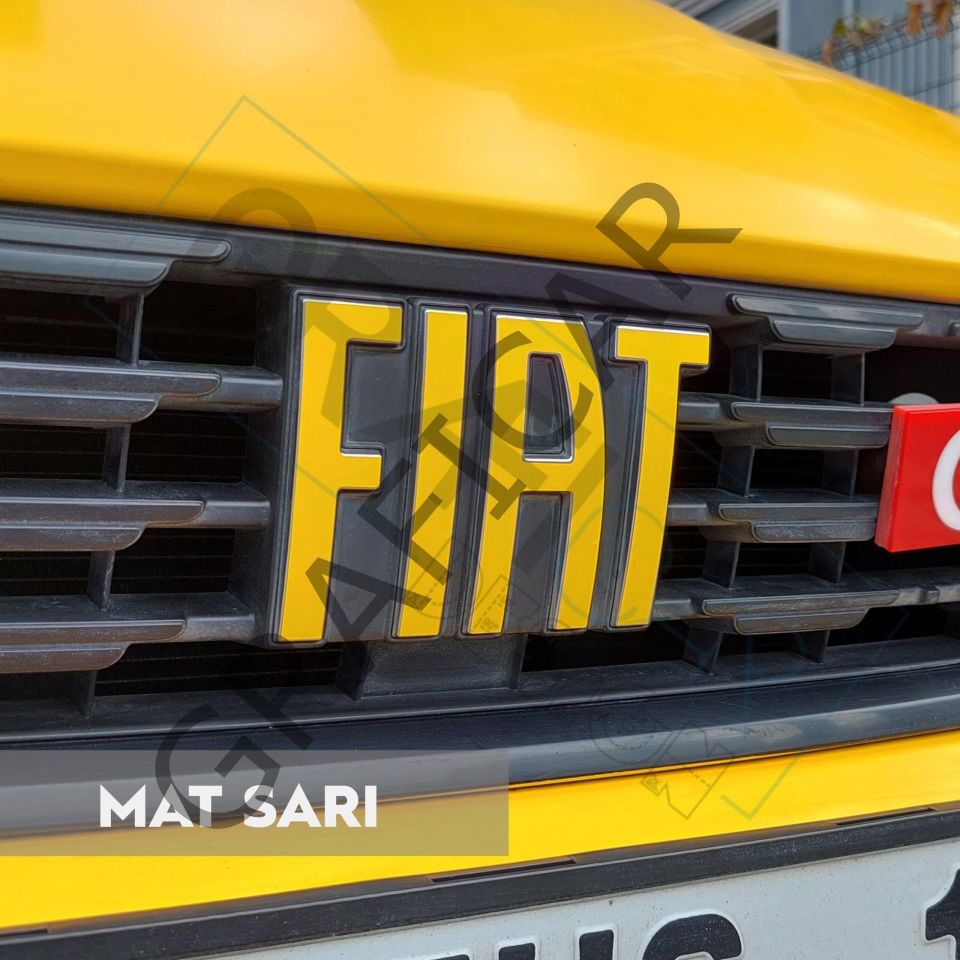Fiat Egea Cross Emblem Sticker Set BRIGHT BLACK