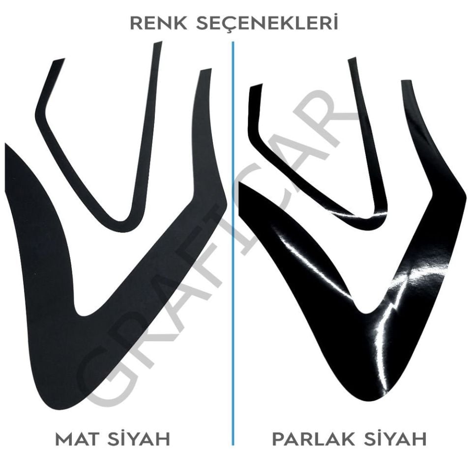 Renault Clio 5 Stop Çerçeve Sticker PARLAK SİYAH