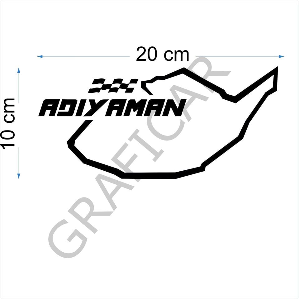 Map Race Track View Sticker-Pack of 2- HSTC01-04 BRIGHT BLACK - AFYON