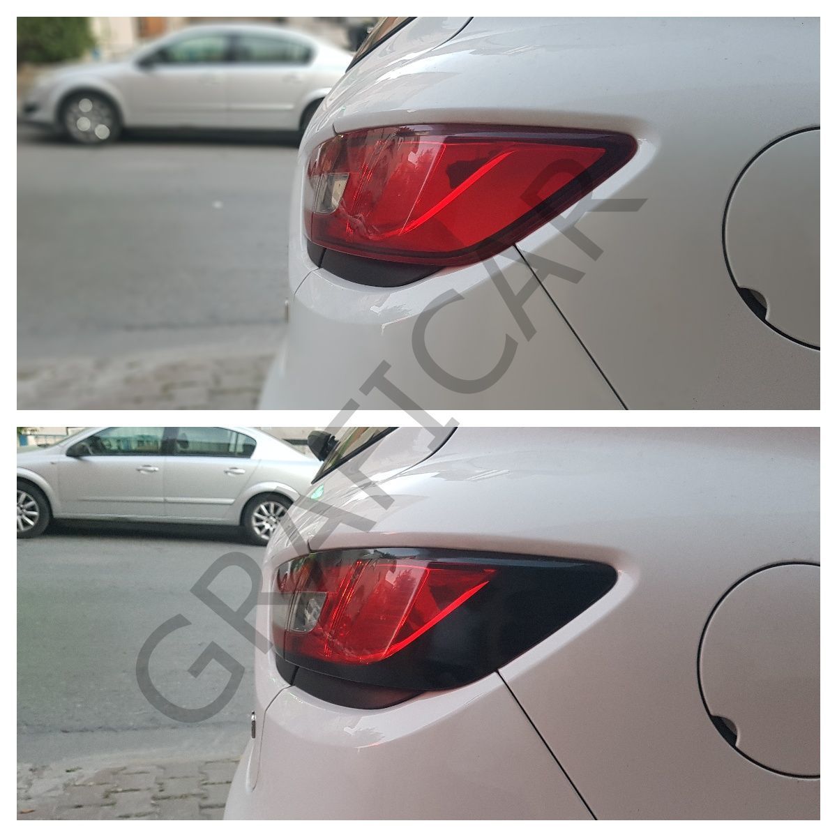 Renault Clio 4  Stop Çerçeve Sticker MAT SİYAH