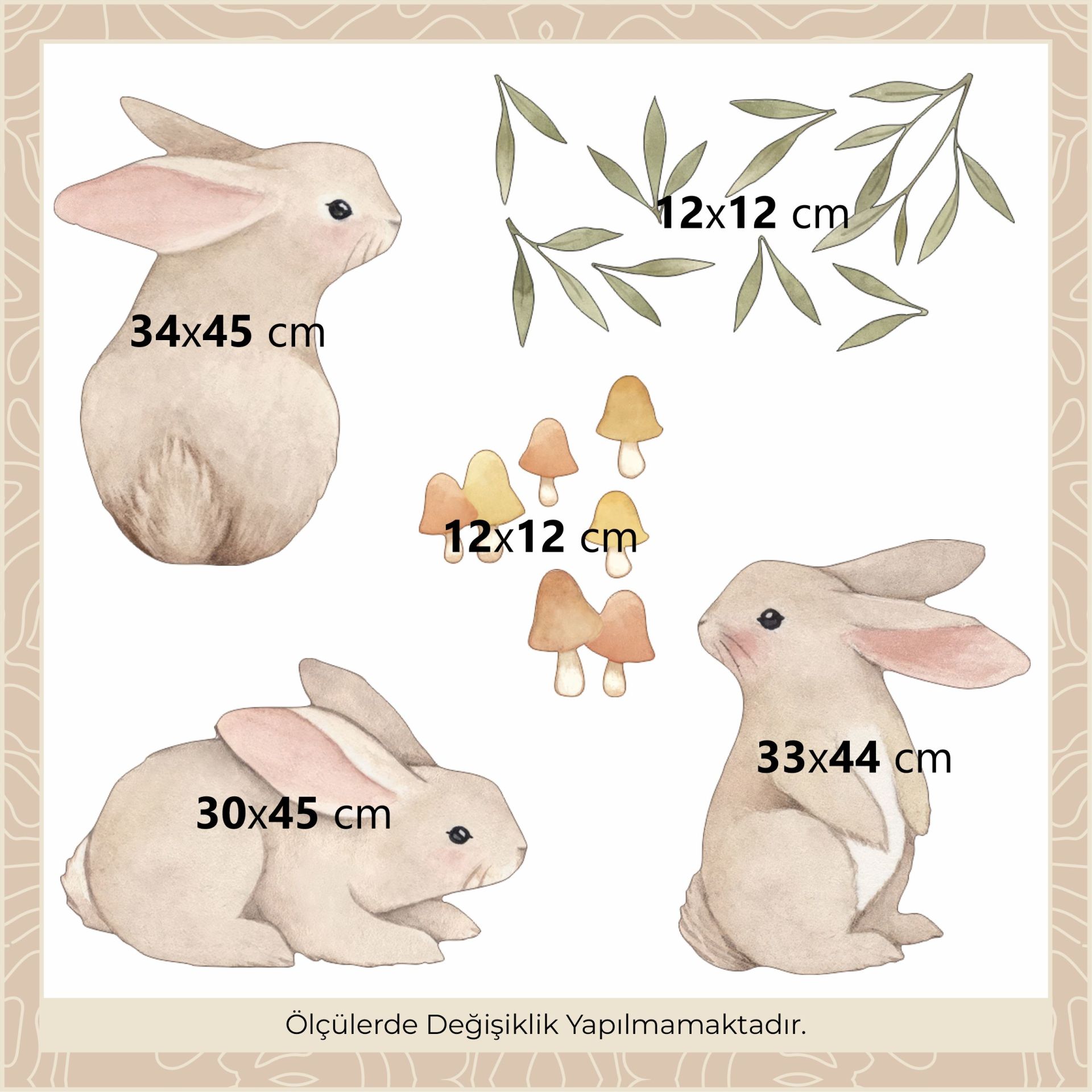 Sevimli Tavşanlar Sticker