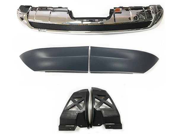 Tampon Difüzörü W166 Set Arka; Krom -AMG- 2012-15