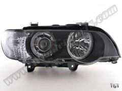 Komple Far X5:E53 Sağ; Kristal Siyah Füme Sinyal Xenon 2000-03