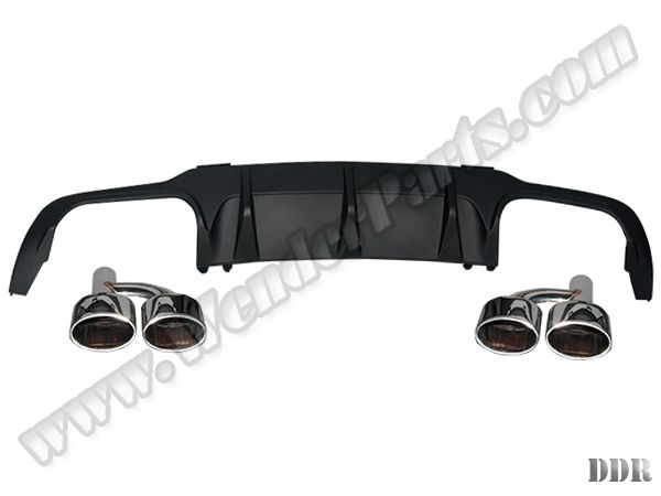Tampon Difüzörü W204 Arka; 2-Çıkış Egz.Uçlu -AMG-