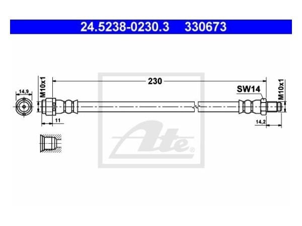 Fren Hortumu W168 W169 W245 Vaneo414 Arka