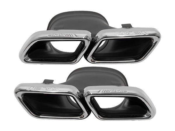 Egzoz Ucu W213 Set; Krom -AMG E63-