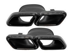 Egzoz Ucu W213 Set; Siyah -AMG E63-