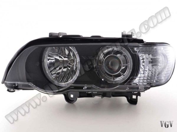 Komple Far X5:E53 Sol; Kristal Siyah Füme Sinyal Xenon 2000-03